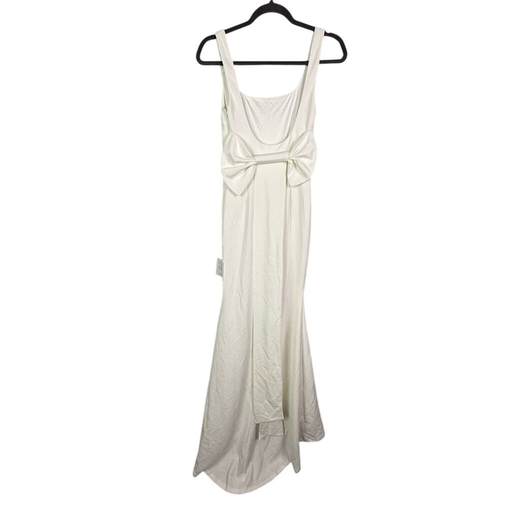 Lulus Loving Fate White Bow Square Neck Backless Maxi Dress White Size XS - Picture 6 of 6